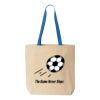 Natural Tote with Contrast-Color Handles Thumbnail