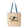 Natural Tote with Contrast-Color Handles Thumbnail