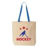 Natural Tote with Contrast-Color Handles Thumbnail