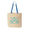 Natural Tote with Contrast-Color Handles Thumbnail