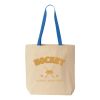Natural Tote with Contrast-Color Handles Thumbnail