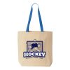 Natural Tote with Contrast-Color Handles Thumbnail