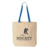 Natural Tote with Contrast-Color Handles Thumbnail