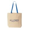 Natural Tote with Contrast-Color Handles Thumbnail