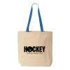 Natural Tote with Contrast-Color Handles Thumbnail