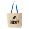 Natural Tote with Contrast-Color Handles Thumbnail