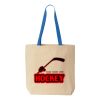 Natural Tote with Contrast-Color Handles Thumbnail