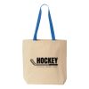Natural Tote with Contrast-Color Handles Thumbnail