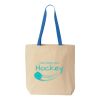 Natural Tote with Contrast-Color Handles Thumbnail