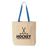 Natural Tote with Contrast-Color Handles Thumbnail
