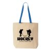Natural Tote with Contrast-Color Handles Thumbnail