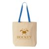 Natural Tote with Contrast-Color Handles Thumbnail