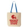 Natural Tote with Contrast-Color Handles Thumbnail