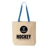 Natural Tote with Contrast-Color Handles Thumbnail