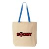 Natural Tote with Contrast-Color Handles Thumbnail