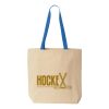 Natural Tote with Contrast-Color Handles Thumbnail