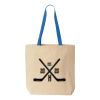 Natural Tote with Contrast-Color Handles Thumbnail