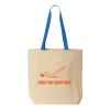 Natural Tote with Contrast-Color Handles Thumbnail