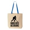 Natural Tote with Contrast-Color Handles Thumbnail