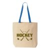 Natural Tote with Contrast-Color Handles Thumbnail
