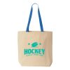 Natural Tote with Contrast-Color Handles Thumbnail