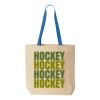 Natural Tote with Contrast-Color Handles Thumbnail