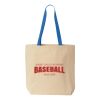 Natural Tote with Contrast-Color Handles Thumbnail
