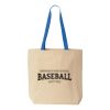 Natural Tote with Contrast-Color Handles Thumbnail