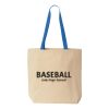 Natural Tote with Contrast-Color Handles Thumbnail