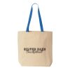 Natural Tote with Contrast-Color Handles Thumbnail