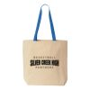 Natural Tote with Contrast-Color Handles Thumbnail