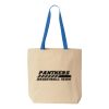 Natural Tote with Contrast-Color Handles Thumbnail