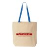 Natural Tote with Contrast-Color Handles Thumbnail
