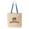 Natural Tote with Contrast-Color Handles Thumbnail