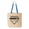 Natural Tote with Contrast-Color Handles Thumbnail