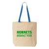 Natural Tote with Contrast-Color Handles Thumbnail