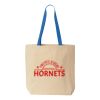 Natural Tote with Contrast-Color Handles Thumbnail