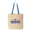 Natural Tote with Contrast-Color Handles Thumbnail