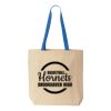 Natural Tote with Contrast-Color Handles Thumbnail