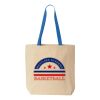 Natural Tote with Contrast-Color Handles Thumbnail