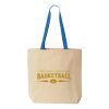 Natural Tote with Contrast-Color Handles Thumbnail