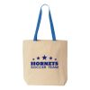 Natural Tote with Contrast-Color Handles Thumbnail