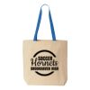 Natural Tote with Contrast-Color Handles Thumbnail