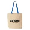Natural Tote with Contrast-Color Handles Thumbnail