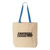 Natural Tote with Contrast-Color Handles Thumbnail