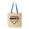 Natural Tote with Contrast-Color Handles Thumbnail