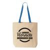 Natural Tote with Contrast-Color Handles Thumbnail