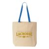 Natural Tote with Contrast-Color Handles Thumbnail