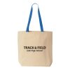 Natural Tote with Contrast-Color Handles Thumbnail