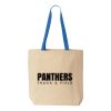 Natural Tote with Contrast-Color Handles Thumbnail